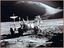 Apollo 15 Saucer Rising over Moon